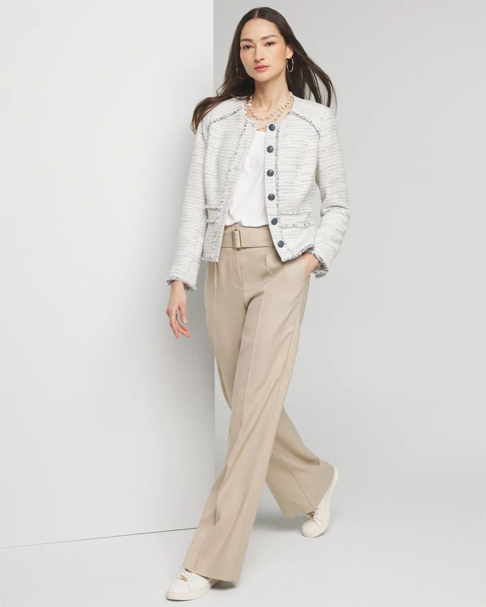 Space Dye Tweed Jacket | White House Black Market